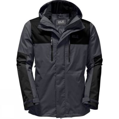 Chaquetas Jack Wolfskin Jasper Flex Hombre - Gris Oscuro - Chile XCB816047